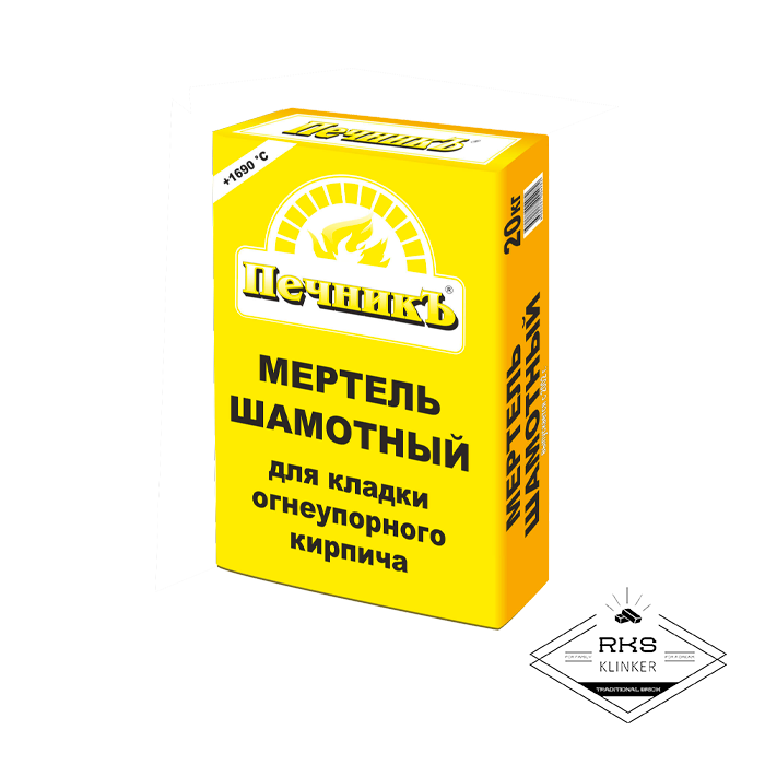 Мертель шамотный для кладки огнеупорного кирпича, 20 кг в Краснодаре